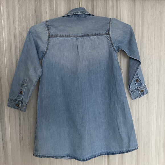 Kids OshKosh B’gosh chambray/denim long sleeves button down 1/4 A line, Size 5T - Picture 7 of 13
